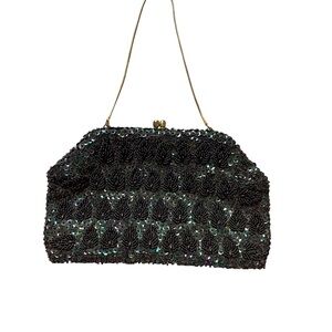 Elegant Black Sequin Evening Bag